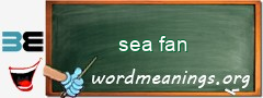 WordMeaning blackboard for sea fan